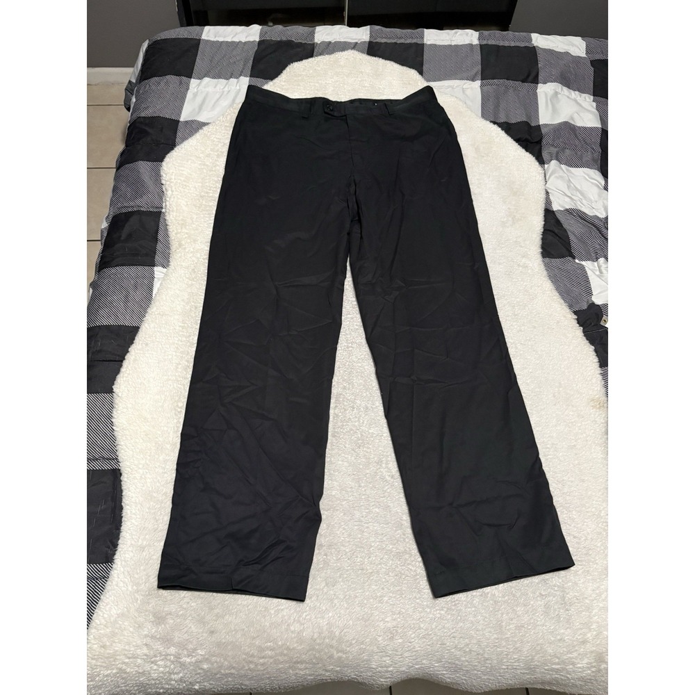 Boss Hugo Boss Men's Black Straight Cotton Pants Size 38R 38x33